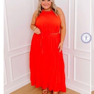 Impressions Pleated Maxi Dress